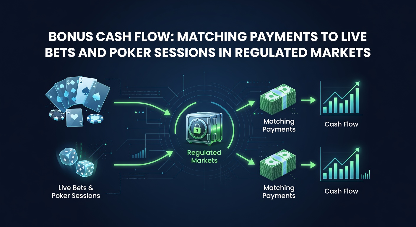 Grafik zeigt Cash-Flow-Optimierung bei Live-Wetten und Poker in regulierten Märkten mit Zeitachsen für Ein- und Auszahlungen