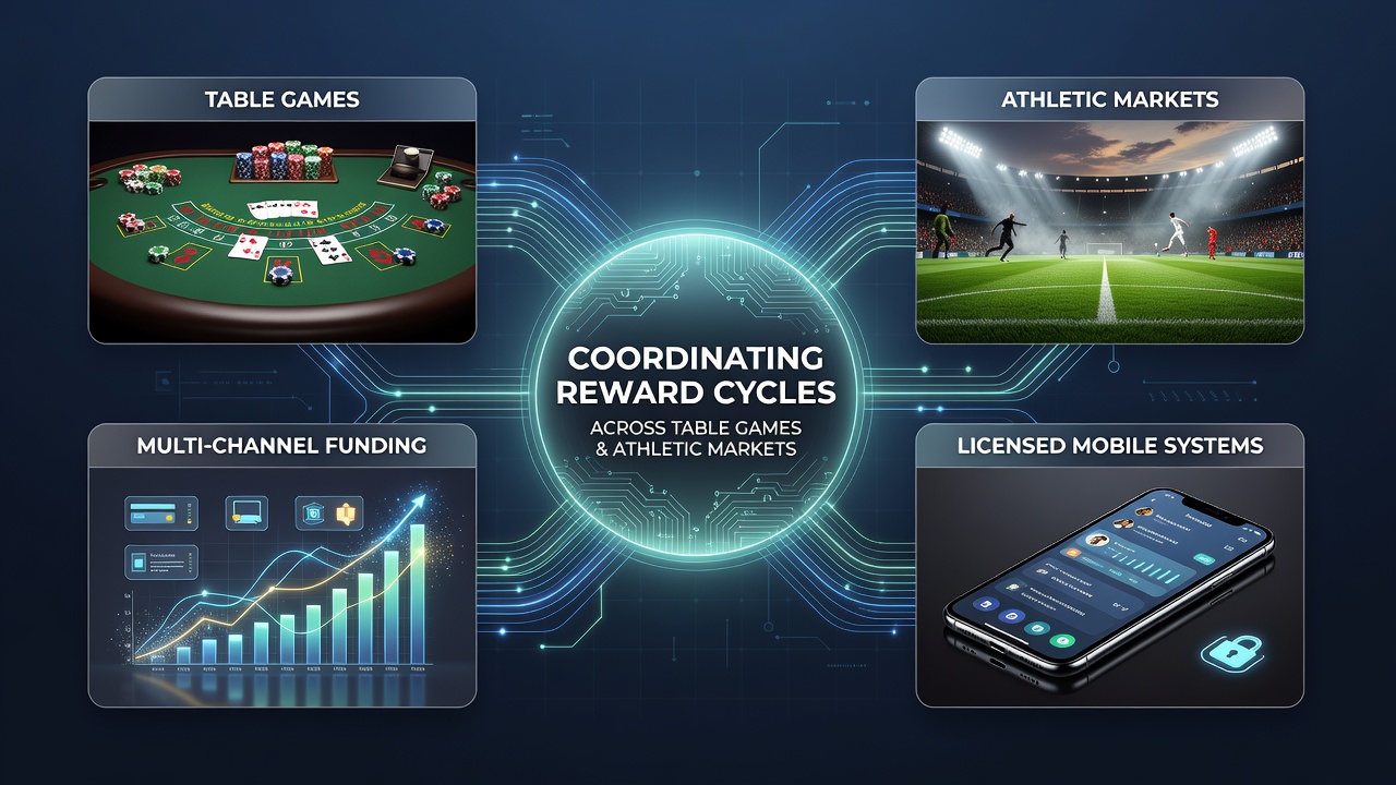 Illustration von Multi-Channel-Funding-Mechanismen in lizenzierten mobilen Glücksspielsystemen