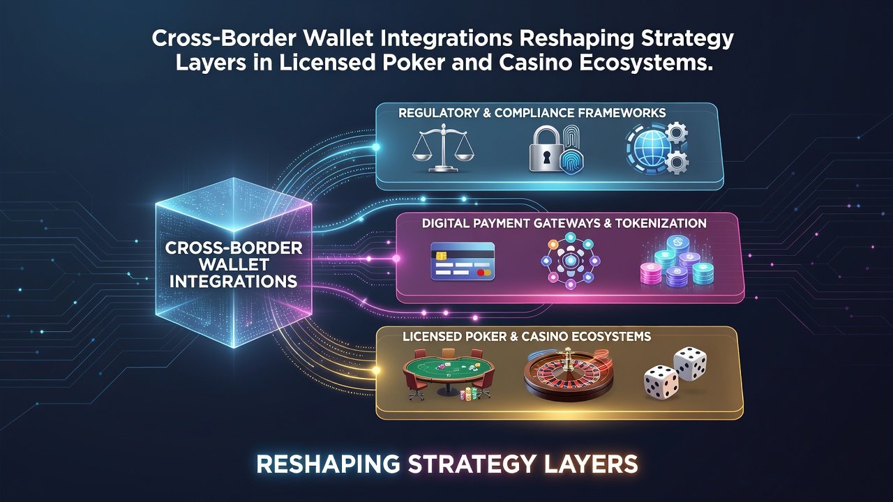 Illustration grenzüberschreitender Wallet-Integrationen in Poker- und Casino-Plattformen
