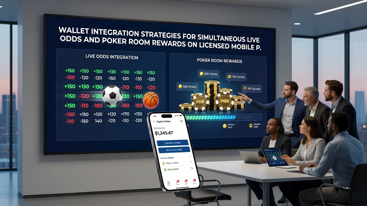 Illustration der Synchronisation von Wallet-Transaktionen für simultane Live-Wetten und Poker-Belohnungen